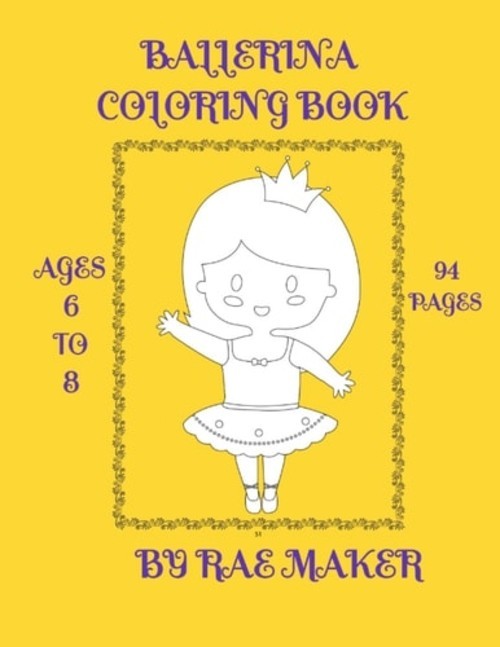 Libro para colorear bailarina de 6 a 8 años - Libro de bolsillo NUEVO RAE....