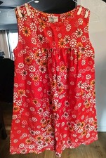 Vintage Girls Hawaiian Dress 6 8 10-Pikake Fashions -60s/70s Orange Daisy Floral