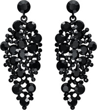 Cristalli Matrimonio Orecchini per La Sposa, Brillante Strass Goccia Dangle Orec