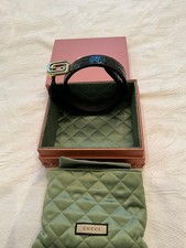 GUCCI MENS CROCODILE BELT NEW IN BOX BLACK RETAIL 2300.00