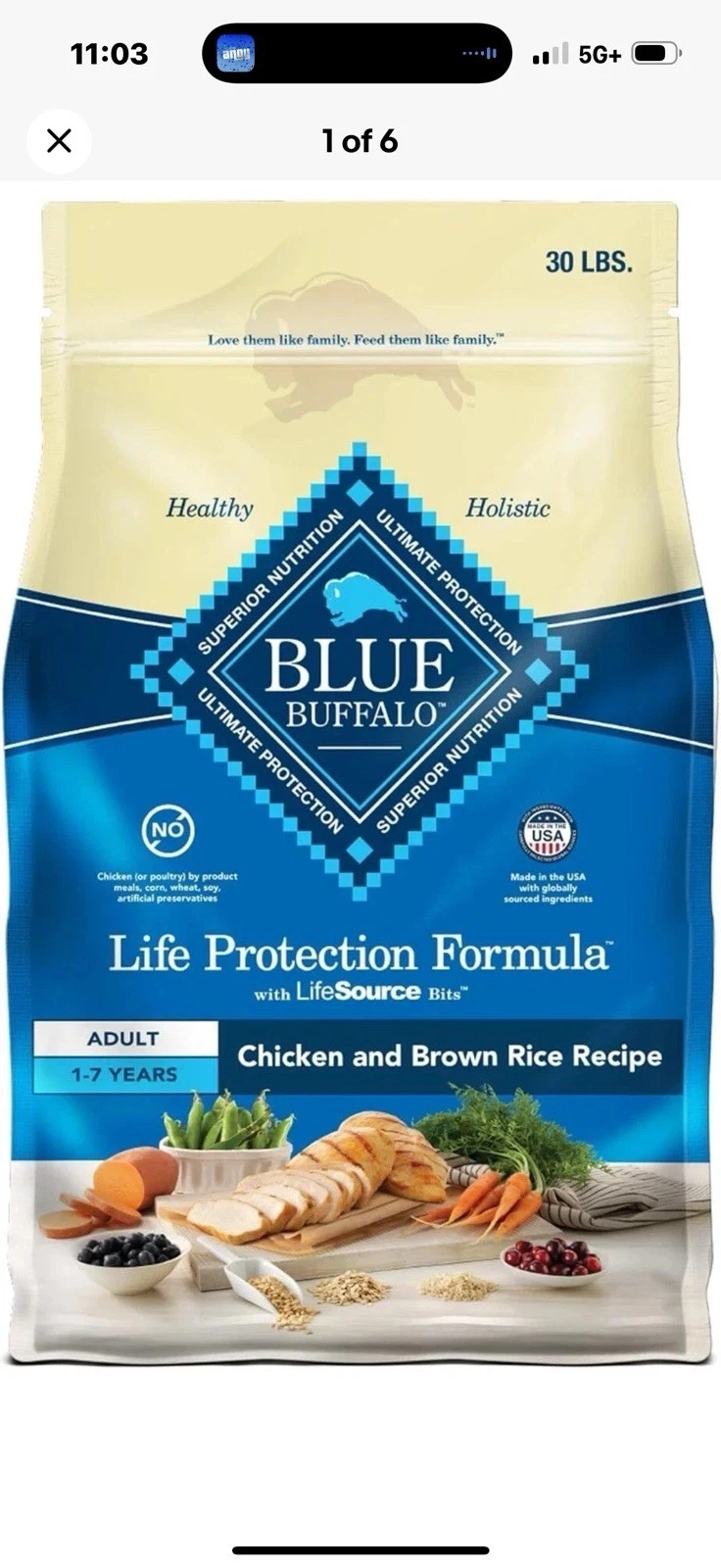 Blue Buffalo BLU00011 Life Protection Dry Dog Food
