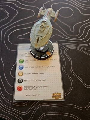 WizKids Star Trek HeroClix Tactics Warship Voyager With CARD 