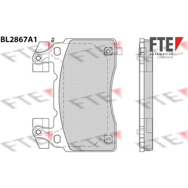 FTE 9011107 Bremsbelagsatz FüR Opel Chevrolet Tesla Cadillac Camaro Corvette C7-image
