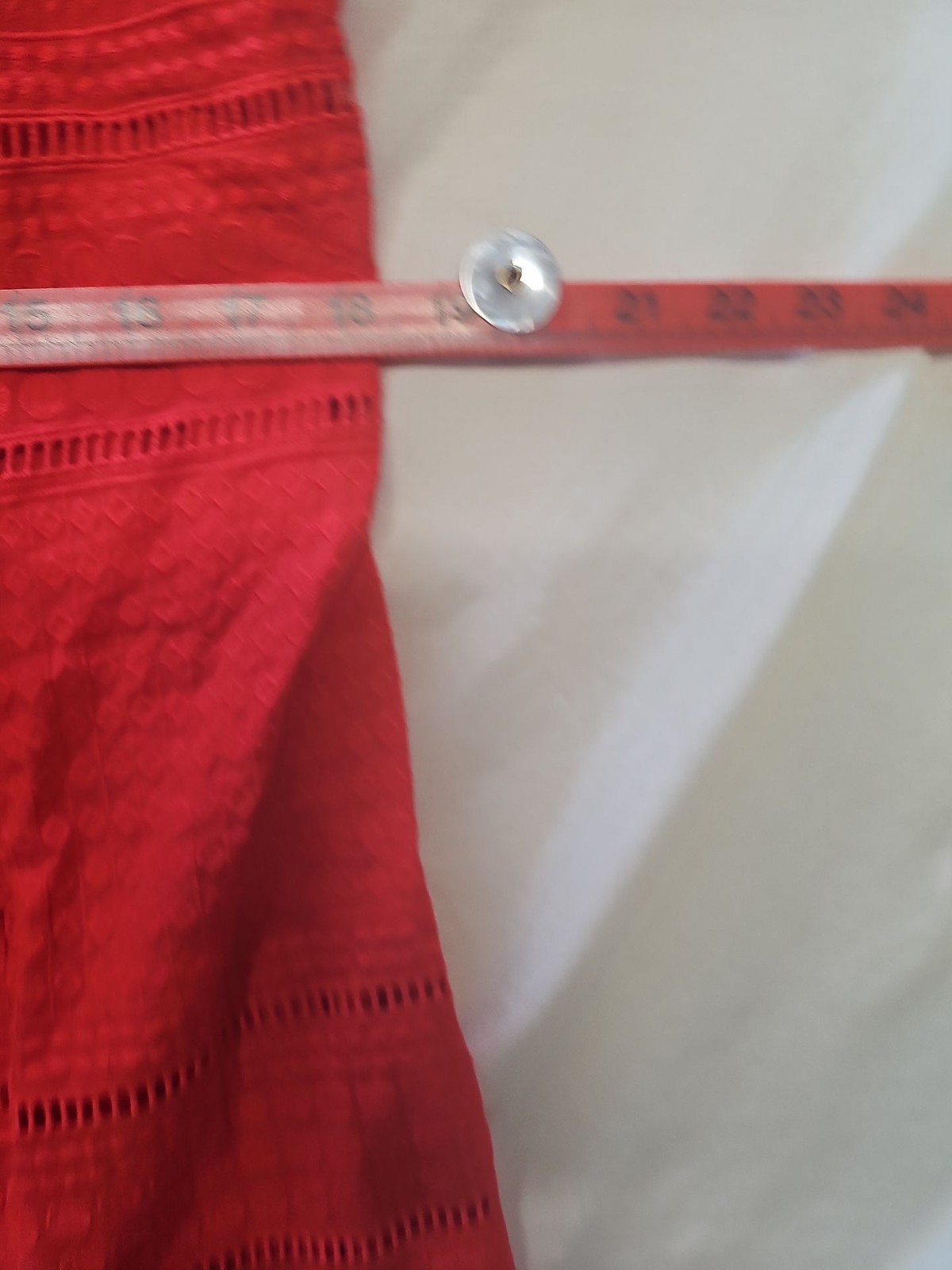 Precis Petite Coral Red Embroidered Shift Dress - NWT UK 18 image 7