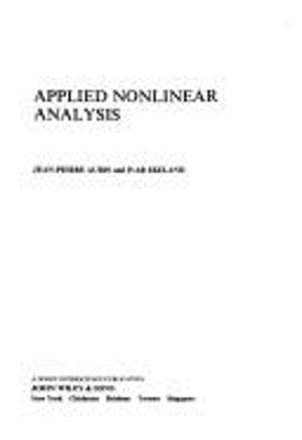 Applied Nonlinear Analysis Hardcover Ivar, Aubin, Jean-Pierre Eke