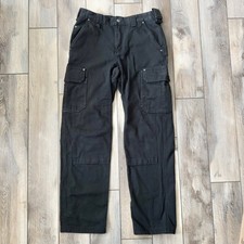 Duluth Trading Men's Canvas Fire Hose Ultimate Cargo Work Pants 34x36 34x33.5 