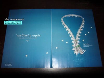 VAN CLEEF & ARPELS Luxury Jewelry 2-Page PRINT AD 2025 ZIP ANTIQUE