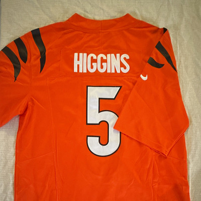 Cincinnati Bengals Tee Higgins #5 Stitched Jersey - Orange - Never Worn - S