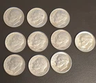 LOT OF 10 Roosevelt Silver Dimes 90% Silver Junk Silver $1 Face Value
