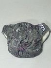 One by GroVia Adjustable Snaps Cloth Diaper with inserts Gray Floral one size