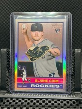 Blaine Crim RC 2025 Topps Heritage Chrome Refractor #662 - Rockies