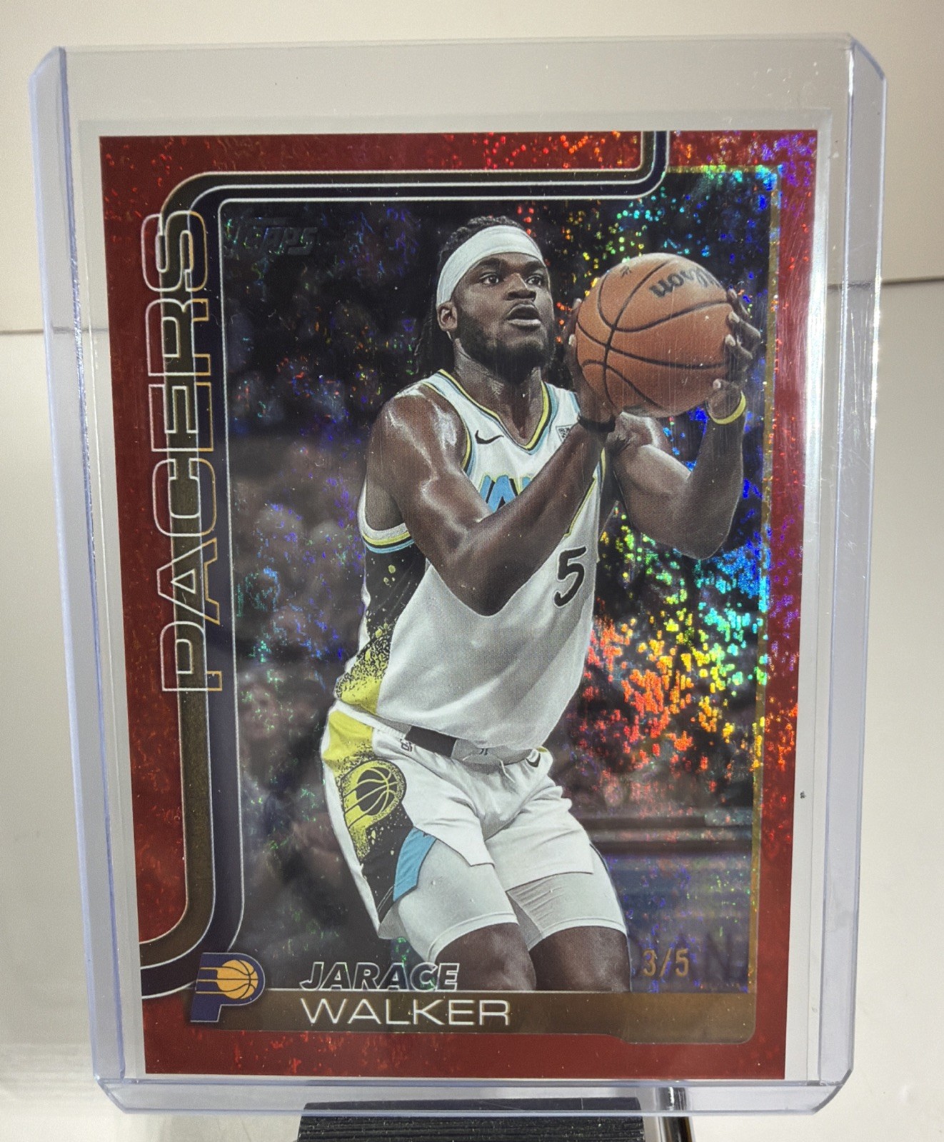 Jarace Walker 2025-26 Topps Flagship Red Foil 03/05 Pre-Owned Excellent Card #50
