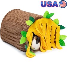 Small Animal Tunnel House Cozy Pet Hideout W/ Dual Purpose Mat Indoor Use