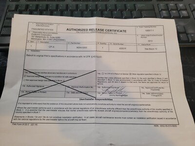 CP-3i Satcom System REV F, N004-5000, Outerlink, FAA 8130-3 Certificate