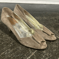 Bottega Veneta Vintage Suede Bow Pumps 9.5N