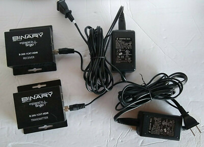 Binary B-200-1Cat-HDIR Receiver & Transmitter With Power Supply
