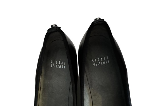 Scarpe Stuart Weitzman donna 9 nere pelle trapuntata tacco basso zeppa decolte usate in ottime condizioni! - Foto 10 di 15