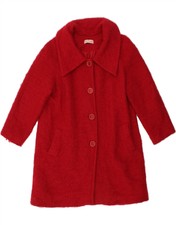 Eva Tralala Womens Overcoat Uk 16 Large Red Wool Ne08