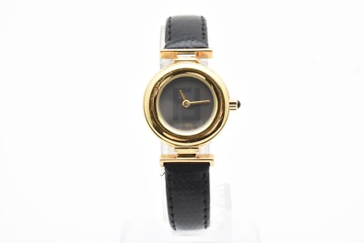 FENDI レディース腕時計レザー 320L Fendi Orologi 320L Vintage Ladies Watch Black Dial in Gold