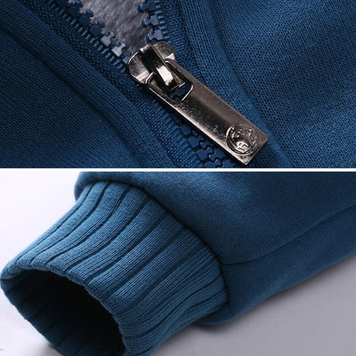 Herren Winter Warm Sherpa Fleece Kapuzenpullover Reißverschluss Jacke Sweatshi æ - Bild 6 von 22