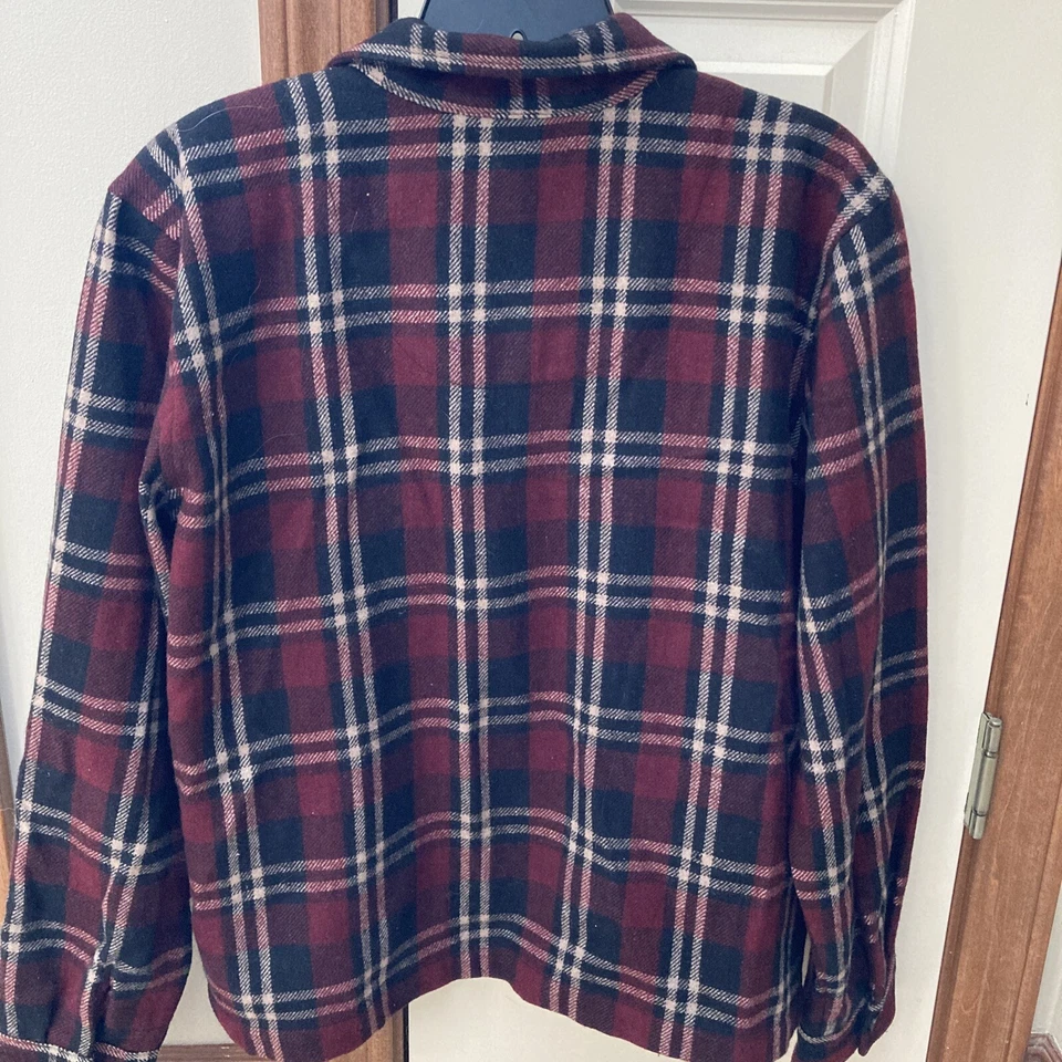 Christopher & Banks Blazer Jacket Size M Button Down Lined Maroon Black Blazer - Image 4 of 4