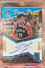 2021-22 Elite Day’ron Sharpe Rookie Pen Pals Blue On Card Auto /35 RC