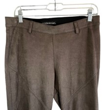 vintage EQUESTRIAN pull on suede-like riding pants - Taupe Brown - Size Small