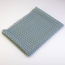 Vintage Speaker Grill Cloth Stereo Grille Fabric Blue Gray Triangle Pattern