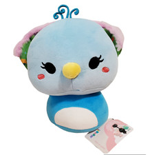 Mewaii Mushroom Family Floral Peacock Bird Kawaii Plush Pillow Squish Toy 8''