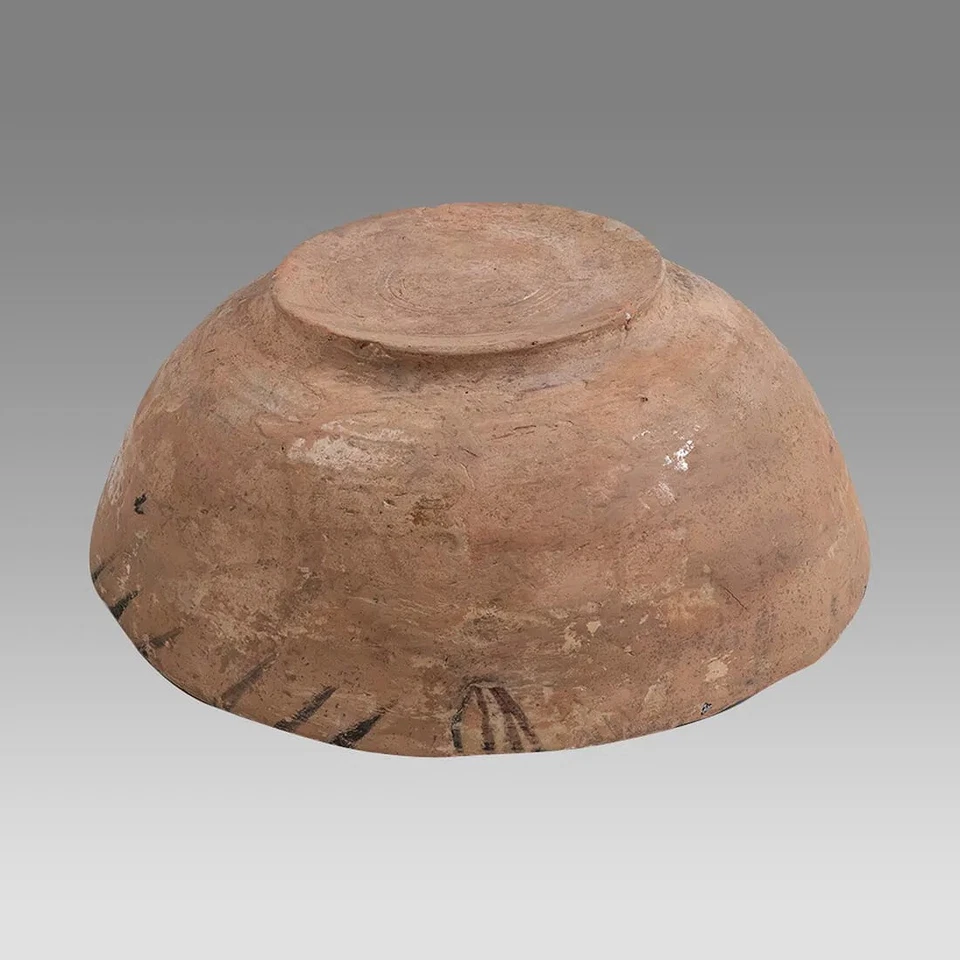 Большая глазурованная керамическая чаша Nishapur 10th Cent поставляется с сертификатом подлинности и провенансом 10 дюймов - Изображение 4 из 4