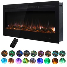 Electric+Fireplace+Wall+Mounted+LED+Fire+and+Ice+Flame+With+Remote +54+Inch+by+Northwest for sale online | eBay