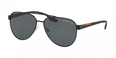 NEW Prada Linea Rossa 54TS Sunglasses 1AB5Z1 Black 100% AUTHENTIC