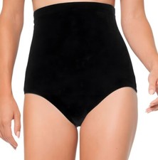 ANNE COLE Women's Black Solid High Waist Bikini Swim Bottom 364 Small NWT