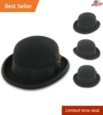 Unisex Theater Quality Derby Bowler Hat - Classic Wool Style in Multiple Colors