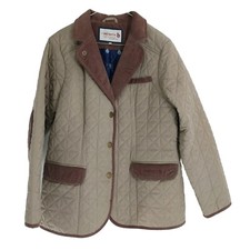 Tayberry Size Large L Beige Quilted Jacket