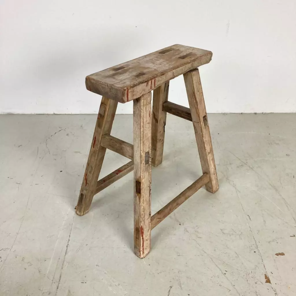 Rustic timber stool deals