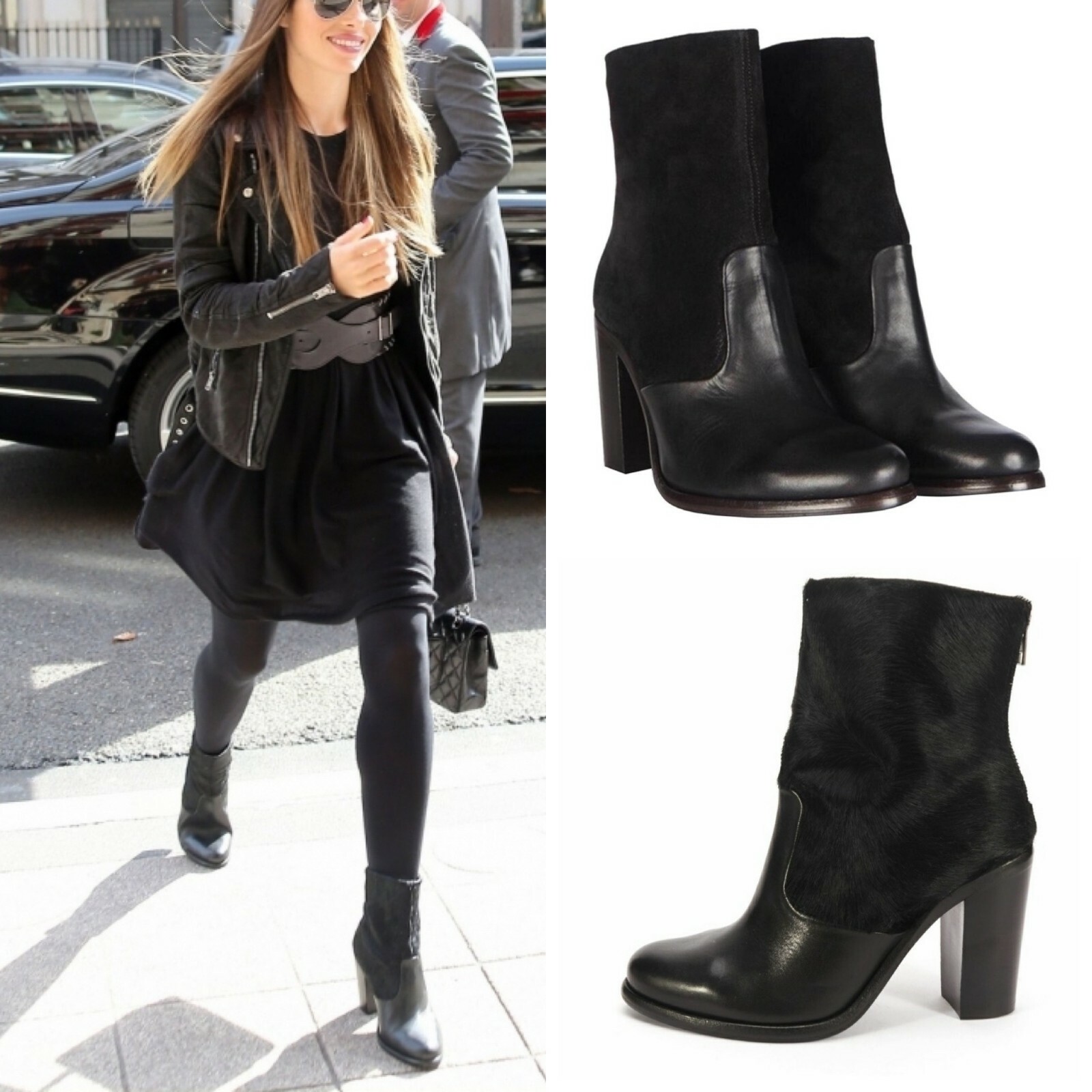 all saints black leather boots