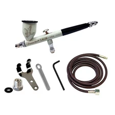 C-TG1AS-WB Paasche Talon White/Blk Cerakote Dbl Action Gravity Feed Airbrush Set