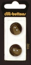 Dill Buttons ~ (1192) - 11/16" - 2 ct ~ OLD STOCK