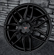 NEW SATIN BLACK C8 Z06 WHEELS FITS: 2005-2013 C6 CORVETTE BASE/Z51 18x8.5/19x10"
