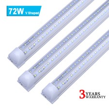 T8 8FT 72W 8' Led Shop Light Fixture 8Foot Led Tube Light 8FT Led Bulbs 6000K