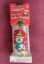 Biberón Playskool vintage años 90 (1994) - Holly Jolly, Navidad, muñeco de nieve