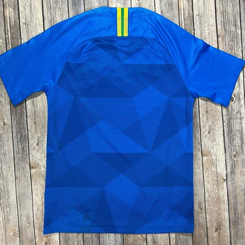Brazil 2018 World Cup Nike Away Jersey Small Mens Blue Kit Shirt Soccer Football - Picture 2 of 7
