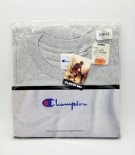 Vintage Made in USA Champion Single Stitch Blank T-Shirt  Gray Sz L  80s 90s