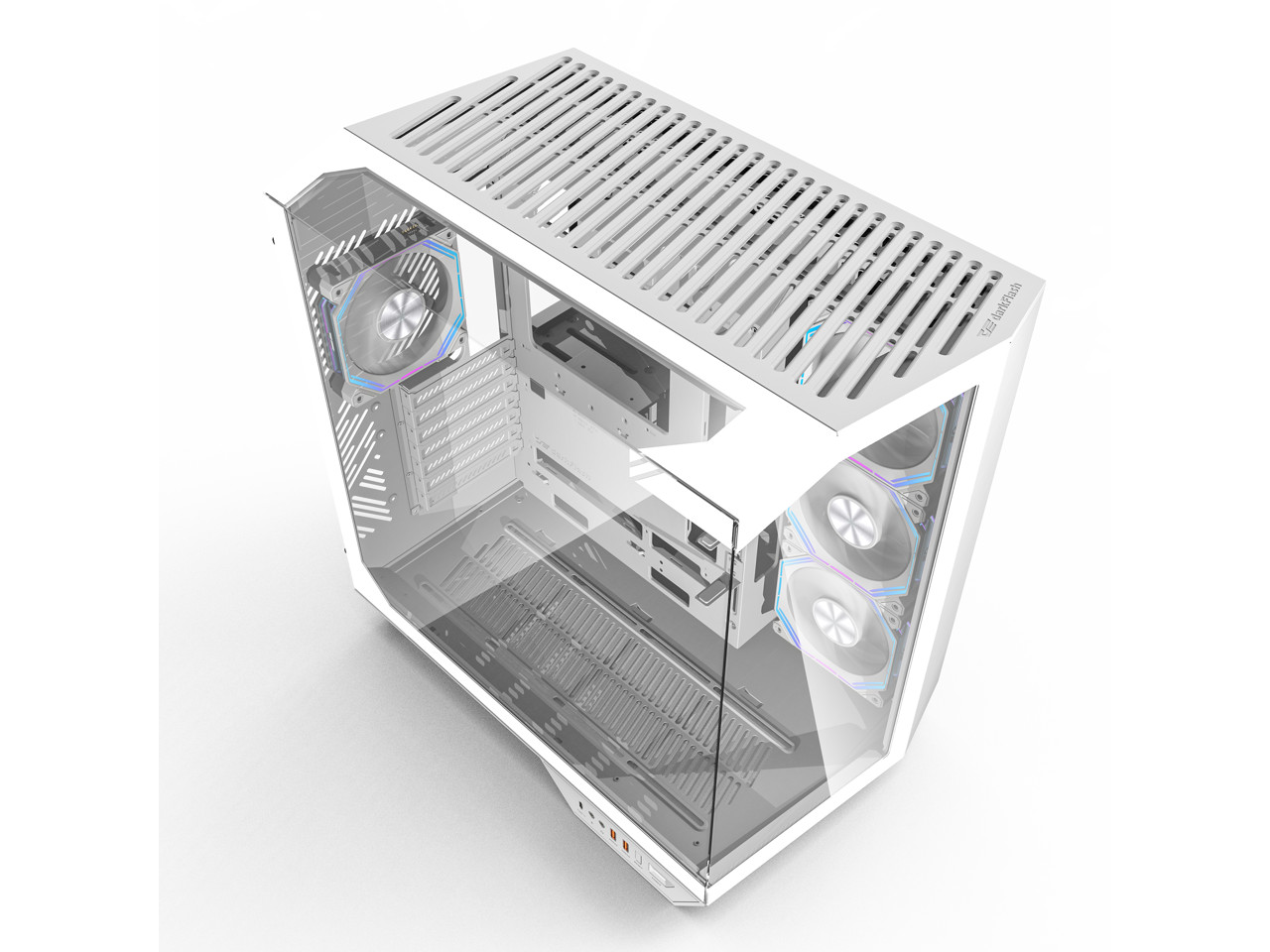 Корпус darkFlash DY470 из белой стали закаленного стекла ATX черного цвета корпус SPCC толщиной 08 мм