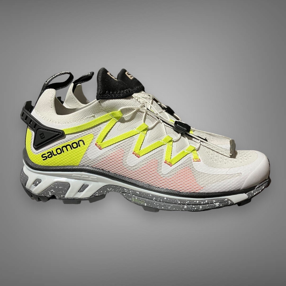 SALOMON RUSH №4 149、SALOMON C609 Salomon XT Rush Shoes Mens 9 White Trail Run Hike Neon Yellow