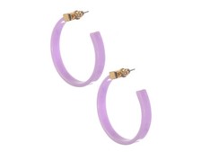 Colorful  Fun Acrylic Hoop Fashion Earrings 1 1/2 inch Drop  NEW 