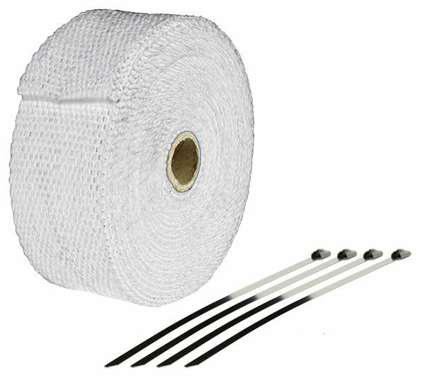 Bande thermique d'échappement en fibre de verre 10m x 50mm isolant collecteur moto