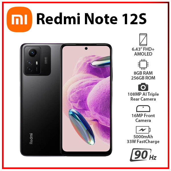 Celular Xiaomi Redmi Note 12S 8GB RAM 256GB Storage Pantalla 6.43