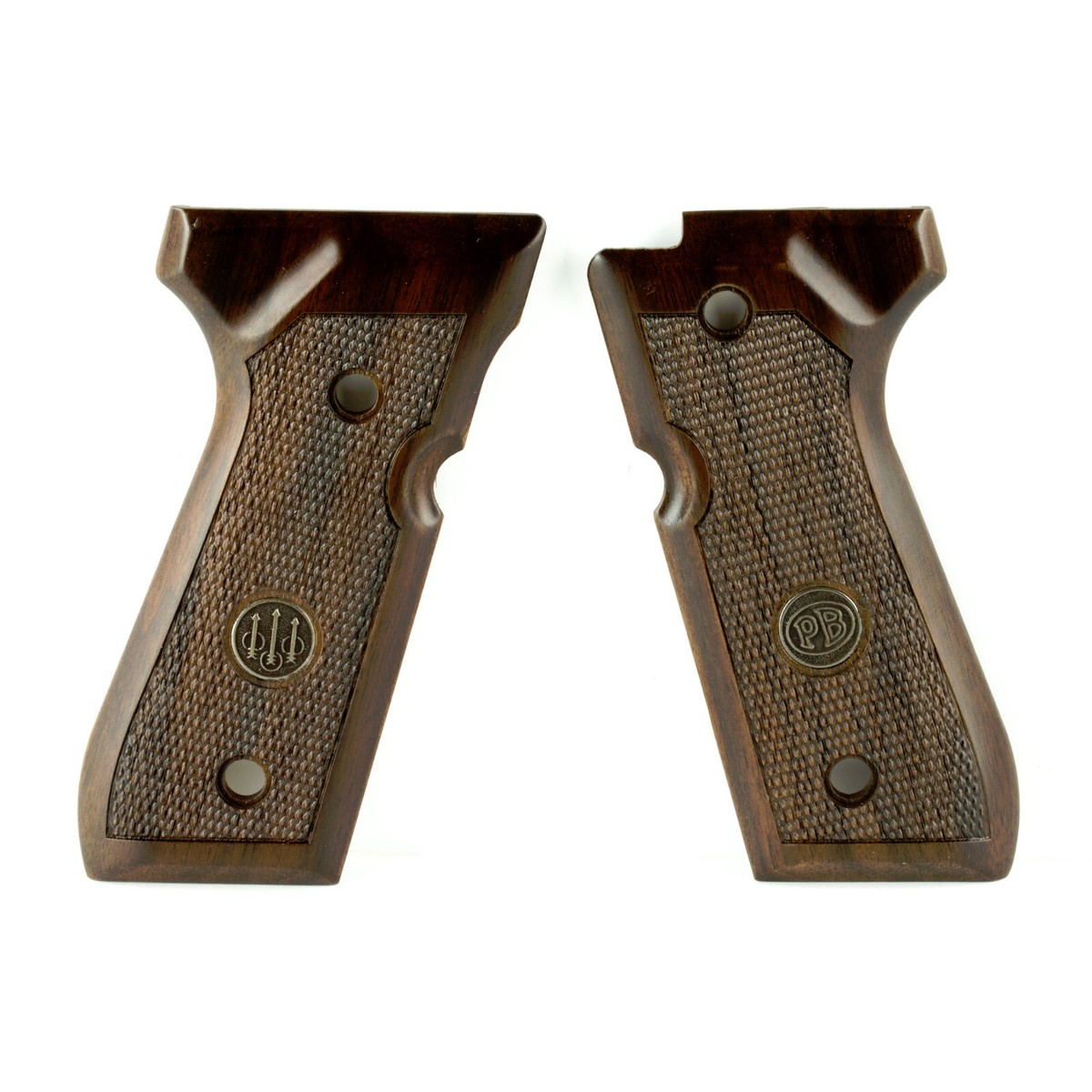 Beretta純正 実物 M92シリーズ Big Logo 木グリ　E02830 L.A.ホビーショップ / M92F BIG LOGO 木製グリップ [E02830] [取寄]